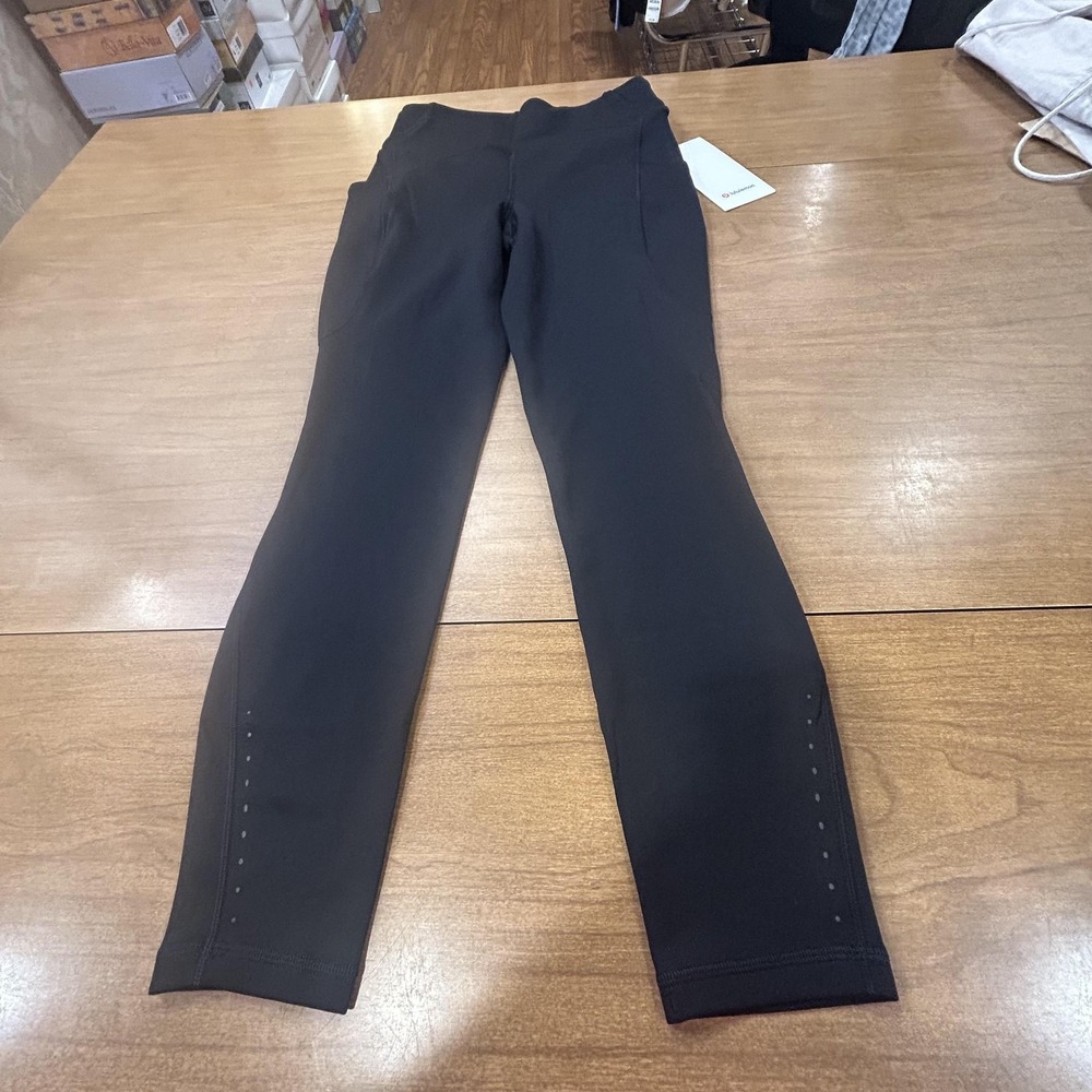 Lululemon Pants Womens 6 Black Fast Free HR Thermal Tight 25 Running LW5FMAS
